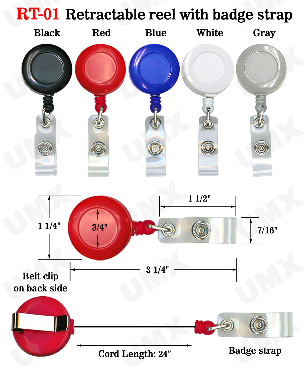 Round Badge Reels With Badge Straps